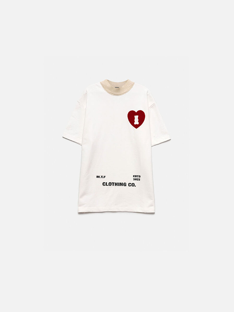 MoreThanFriends 135 Kalpli Ayıcık Nakışlı Oversize T-Shirt