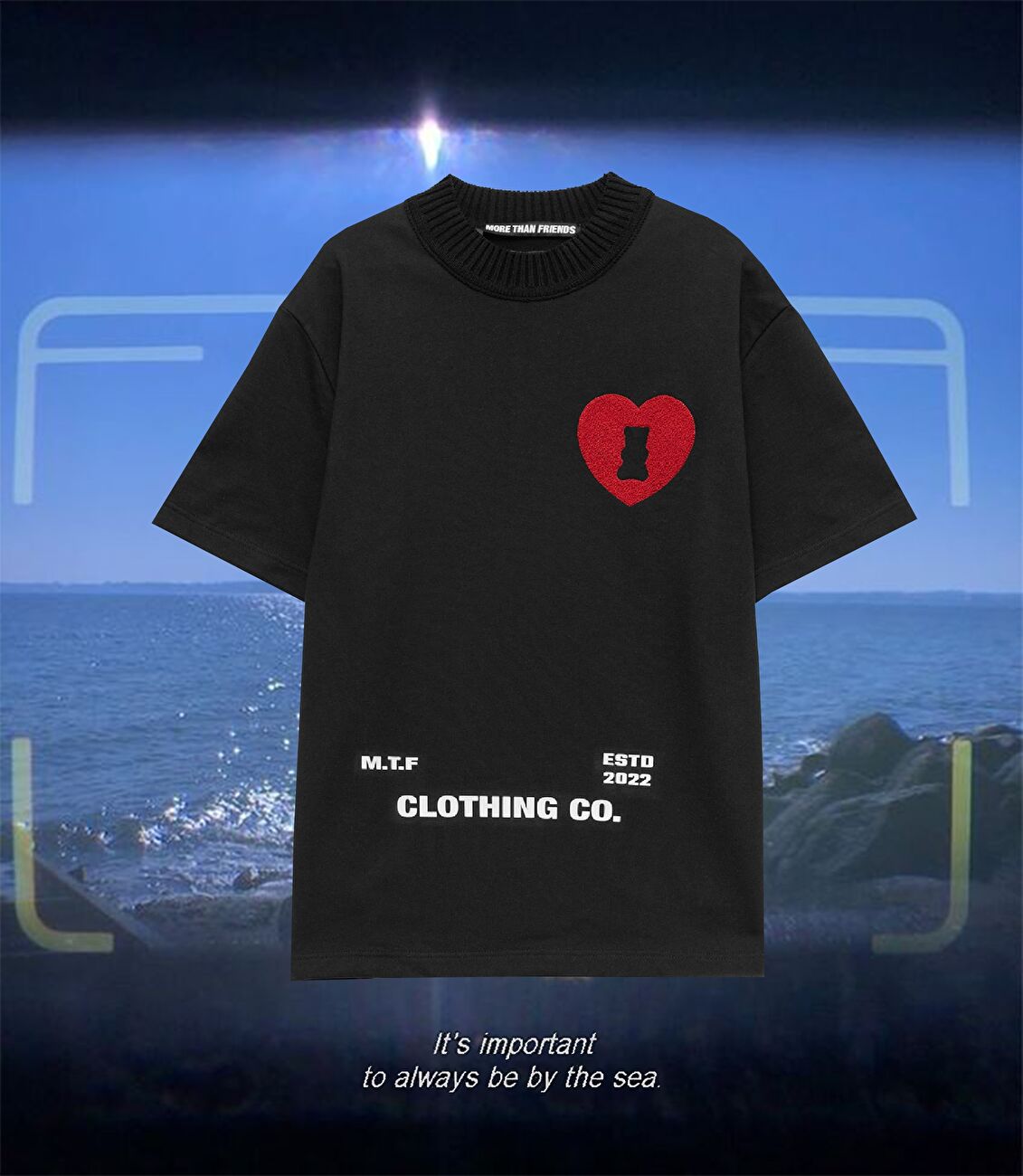MoreThanFriends 135 Kalpli Ayıcık Nakışlı Oversize T-Shirt